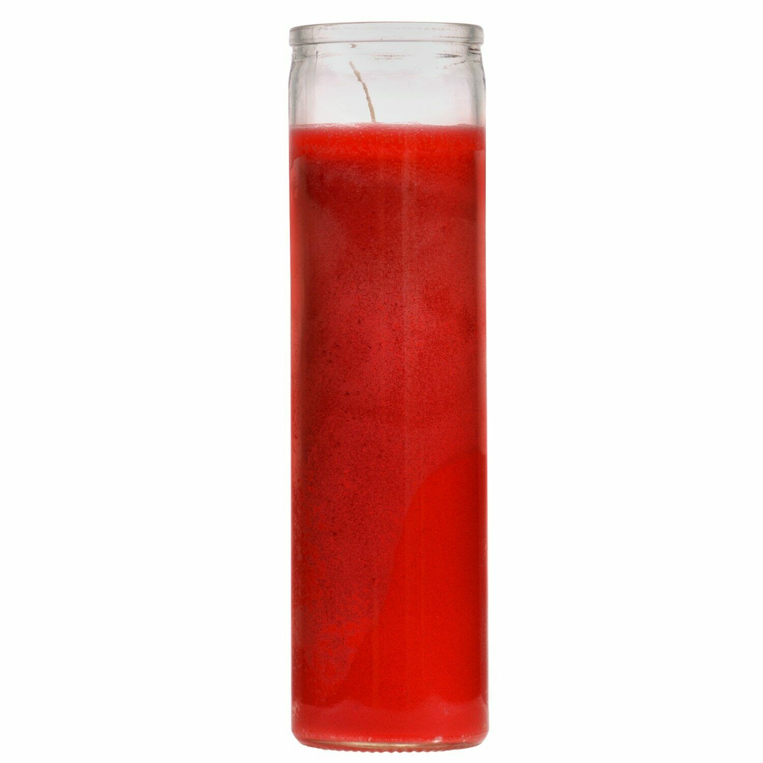 BULK 3 PCS Red Unscented Glass Jar Prayer Candles 8 inch wholesale lot